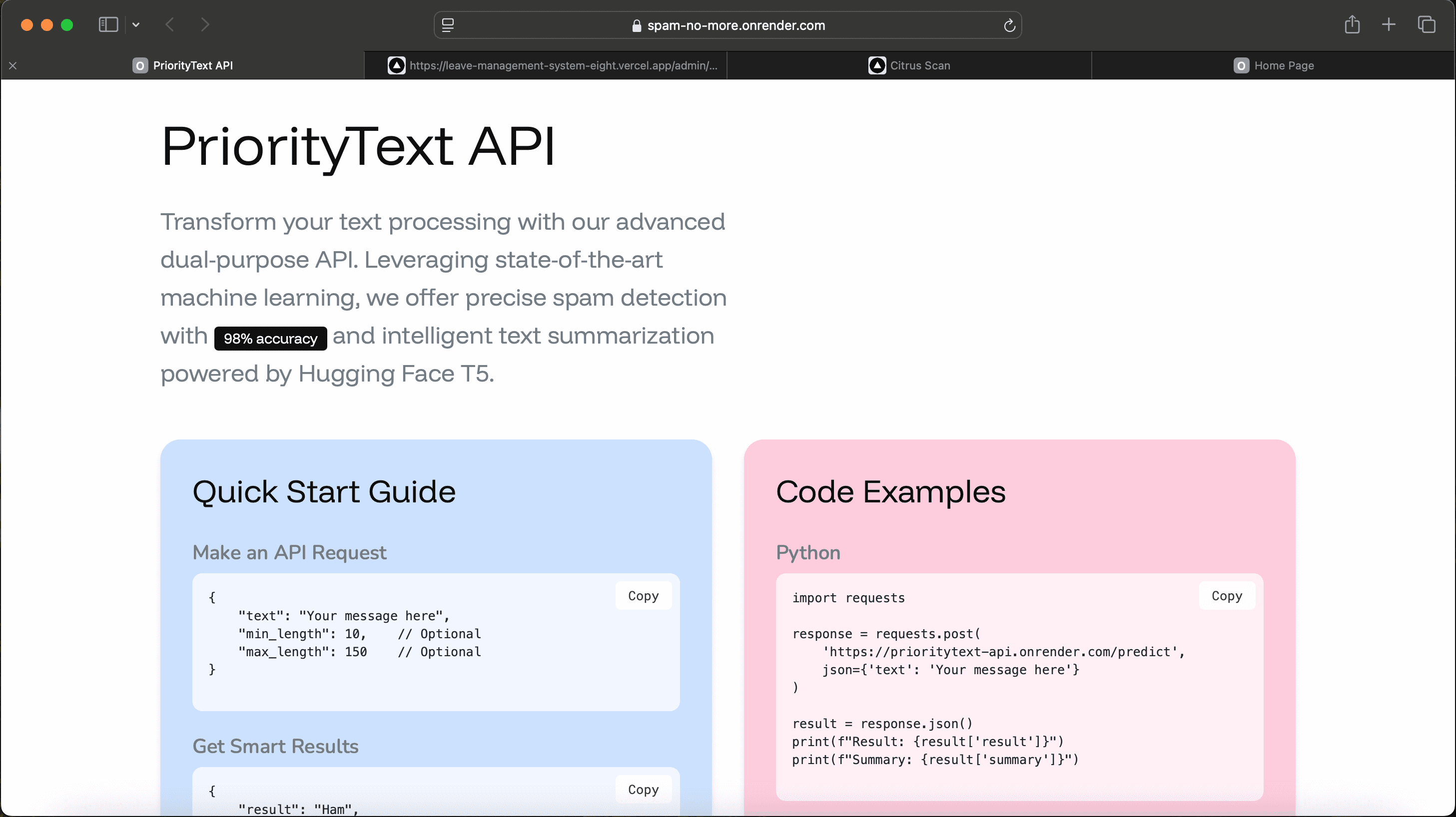 Priority Text Preview
